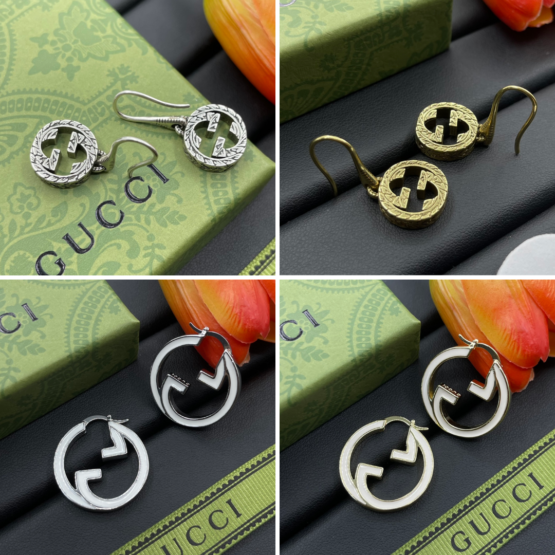 G STYLE ENAMEL DETAIL EARRINGS + GIFT BOX