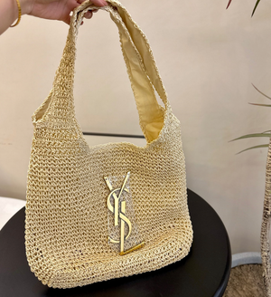 Open image in slideshow, Y STYLE SUMMER WOVEN LOGO BAG (35 X 39CM SIZE)
