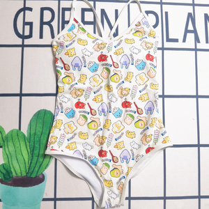 Open image in slideshow, G STYLE CHIBI CHARACTER DETAIL SWIMSUIT / BIKINI (SIZES S, M, L, XL)
