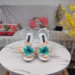 Open image in slideshow, DG STYLE HQ FLORAL HEELED SANDALS (SIZES 36-43)
