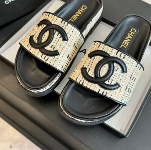 Open image in slideshow, C STYLE TWEED SUMMER SANDALS 2 (SIZES 35-41)

