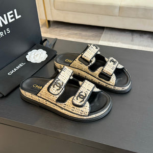 Open image in slideshow, C STYLE TWEED SUMMER SANDALS 1 (SIZES 35-41)
